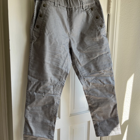 Cropped Flogs! Size 27 checked design with gray and white. Worn once - Picture 3 of 4